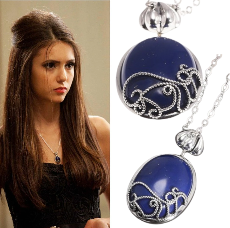 Katherine Pierce Daylight Lapis Necklace 925 Sterling Silver Vampi