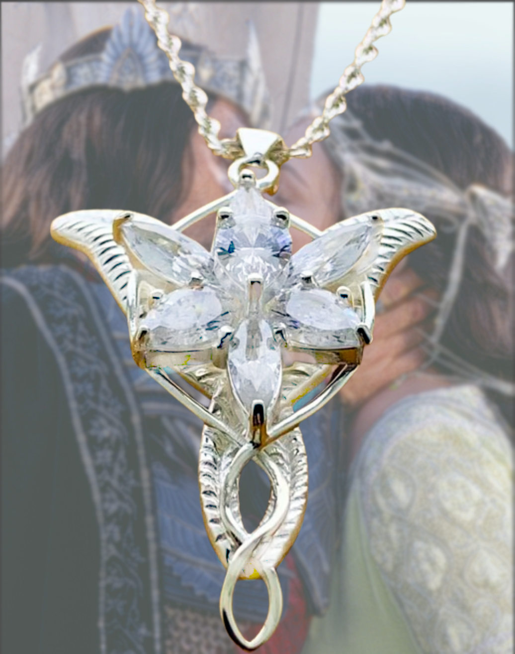 Arwen Evenstar Necklace 925 Sterling Silver Lord of the Rings LOTR
