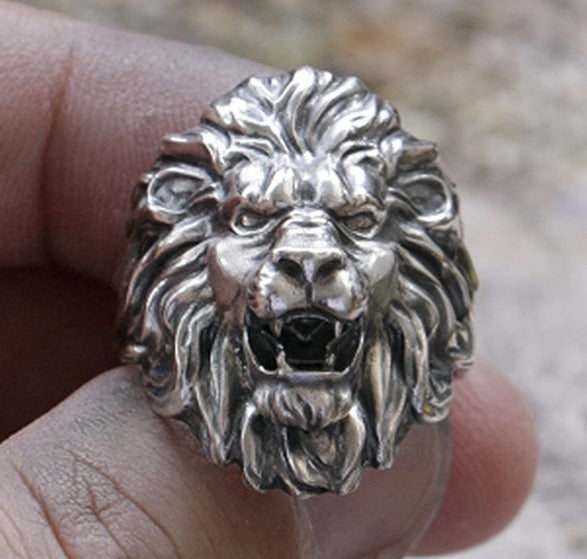 Lion Ring 925 Sterling Silver | Bold Symbolic Statement Jewelry
