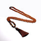 108 bead prayer necklace styled in coil presentation