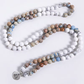 108 howlite jasper mala necklace front view