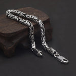 3.5mm byzantine chain bracelet side view