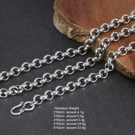 6mm Rolo chain shown on dark background
