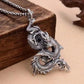 925 silver dragon necklace front view