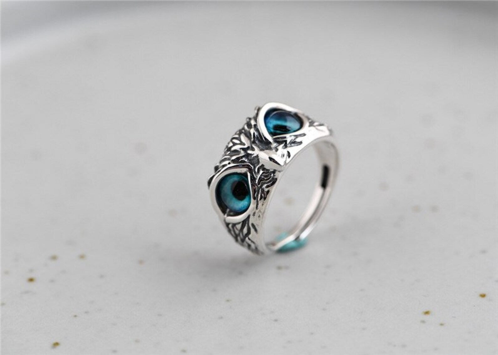 925 silver owl ring