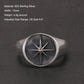 925 silver star ring front