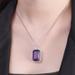 925 sterling silver amethyst pendant worn on female model
