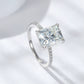 925 sterling silver moissanite ring side view