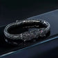 925 sterling silver panther head bracelet with black zircon and pink stone eyes