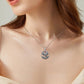 925 sterling silver phoenix pendant necklace on neck