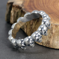 925 sterling silver skull ring front view