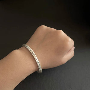 Buddhist Sterling Silver Cuff Bracelet
