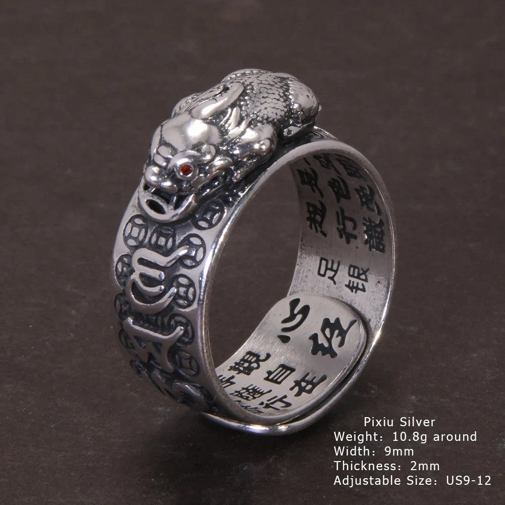 999 silver Pixiu ring