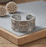 999 silver lotus bangle