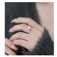 999 solid silver lotus ring worn on hand