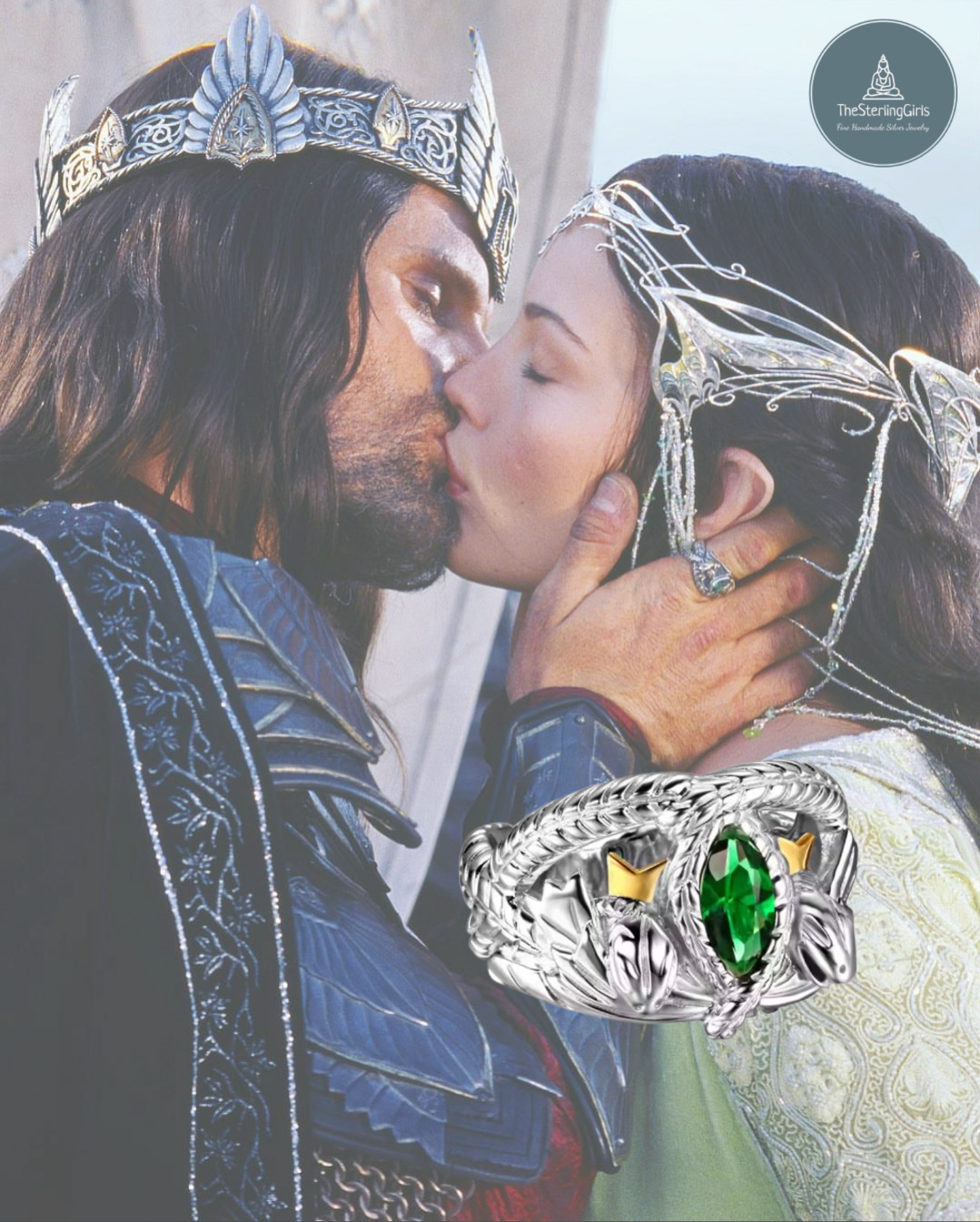 Aragorn Ring And Arwen Evenstar Kissing