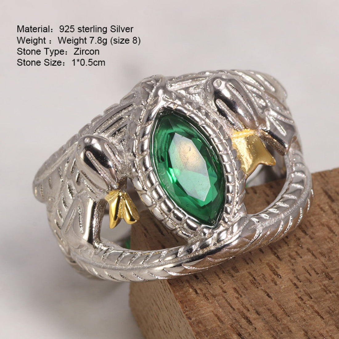 Aragorn Ring of Barahir | 925 Sterling Silver LOTR Elven Ring with ...