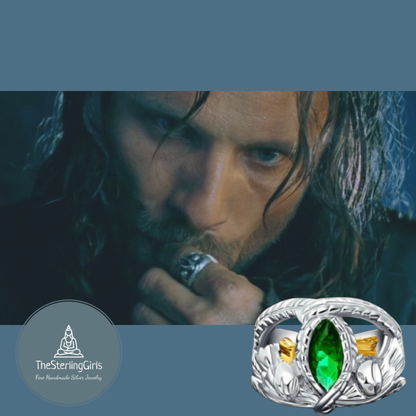 Aragorn ring Sterling Silver Zirconia TheSterlingGirls