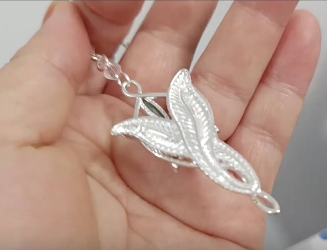 Arwen Necklace back side Lord of the Rings