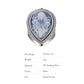 Cameo ring with lady figure in silver