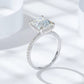 Classic 925 silver engagement ring with moissanite stone