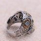 Day of the Dead sterling silver ring back side