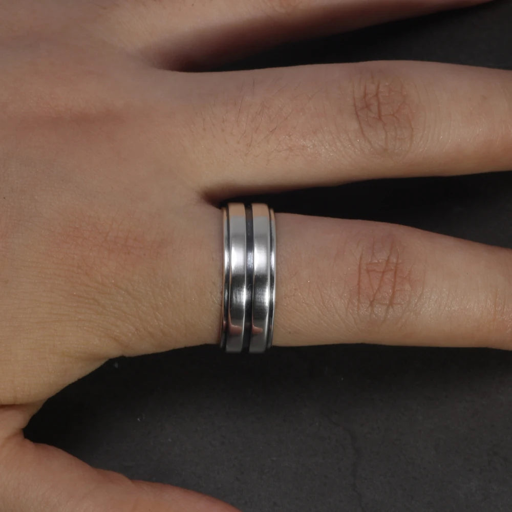 Dean Winchester motto ring worn on finger close up shot