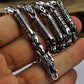 Dragon Necklace Men hand silver