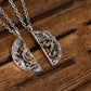 Dragon and Phoenix sterling silver pendant necklace front view