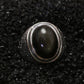 Golden sheen obsidian ring