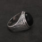 Golden sheen obsidian ring side view