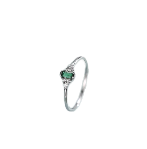 Green zircon ring side