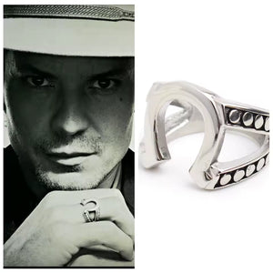 Justified Marshal Raylan Ring – Stainless Steel Western Horseshoe Jewelry | Inspired by the Iconic U.S. Marshal