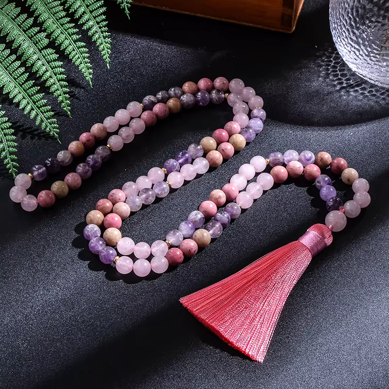 Amethyst Mala necklace