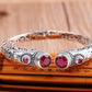 2020 new Indonesian style bracelet real  S925 pure silver bracelet woman Thai silver handmade lipstick corundum bracelet woman