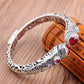 2020 new Indonesian style bracelet real  S925 pure silver bracelet woman Thai silver handmade lipstick corundum bracelet woman