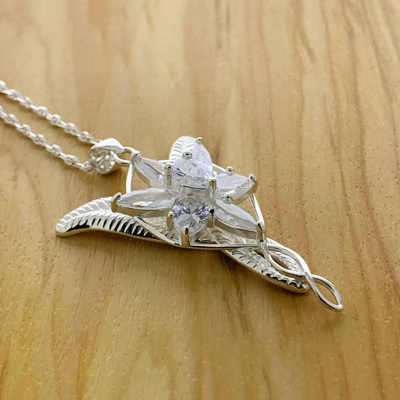 arwen evenstar necklace sterling silver zirconia top