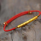 Gold Red OM Buddhist Bracelet