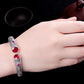 2020 new Indonesian style bracelet real  S925 pure silver bracelet woman Thai silver handmade lipstick corundum bracelet woman