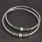 Large boho vintage silver hoop earrings