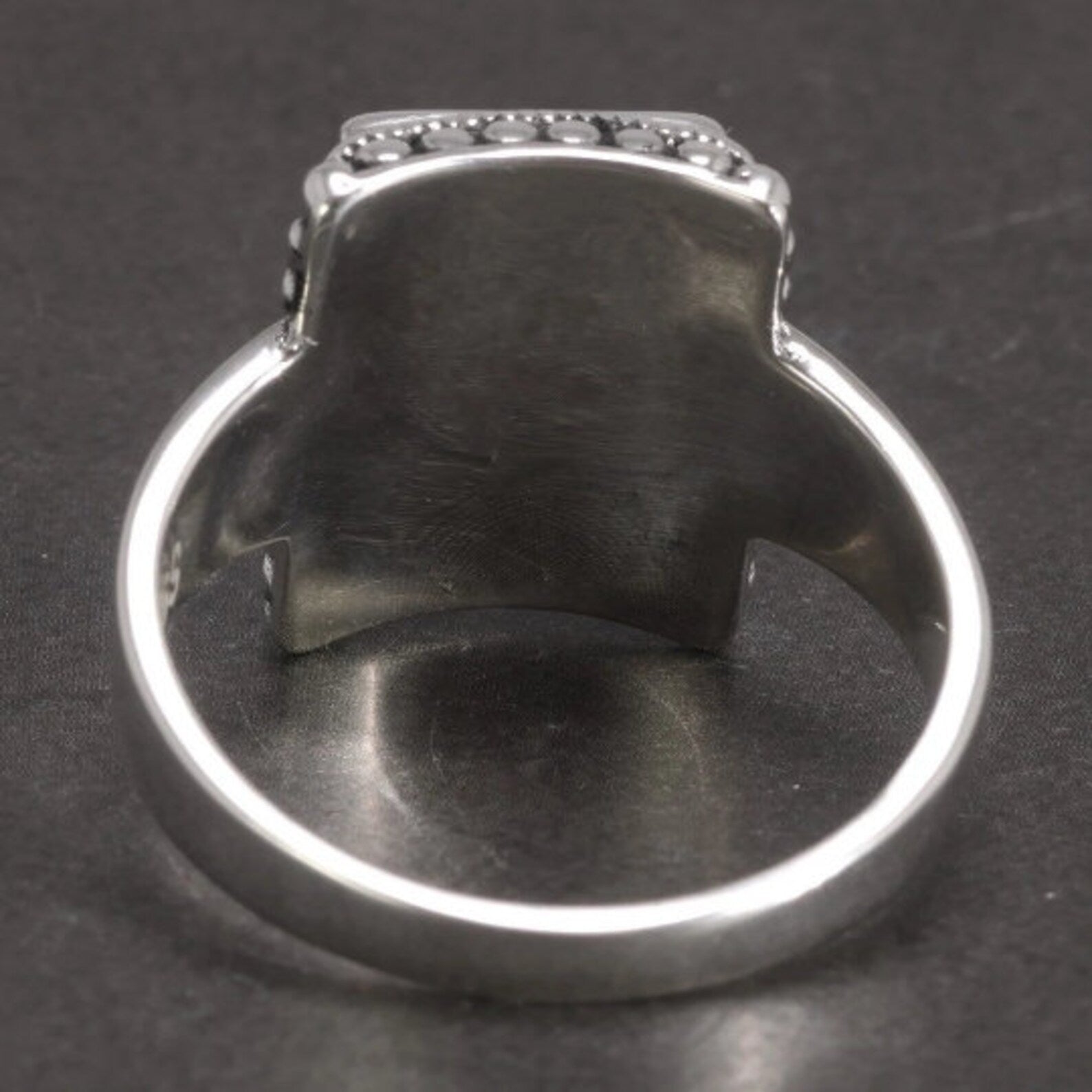 Lucifer Morning onyx ring back view