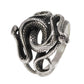 Natural Born Killers 925 sterling silver snake ring front view white background