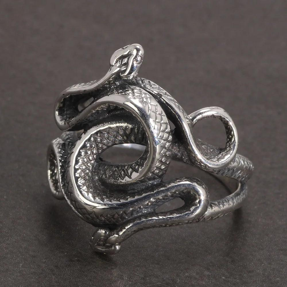 Natural Born Killers snake ring front view