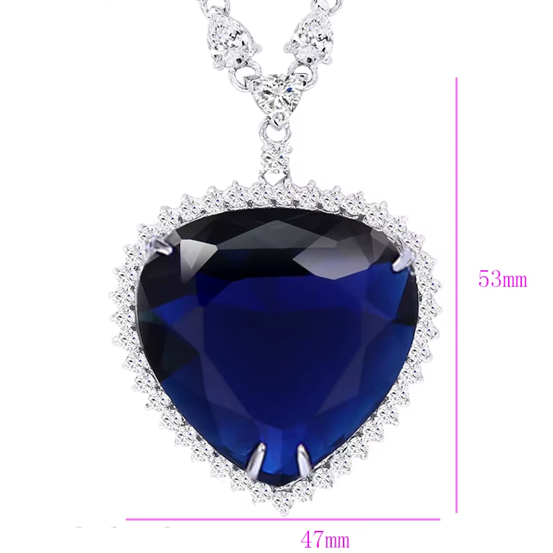 titanic heart of the ocean necklace cubic zirconia
