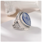 Victorian inspired lady cameo silver ring