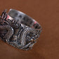 Oxidized silver ring band