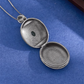 Peridot locket pendant open