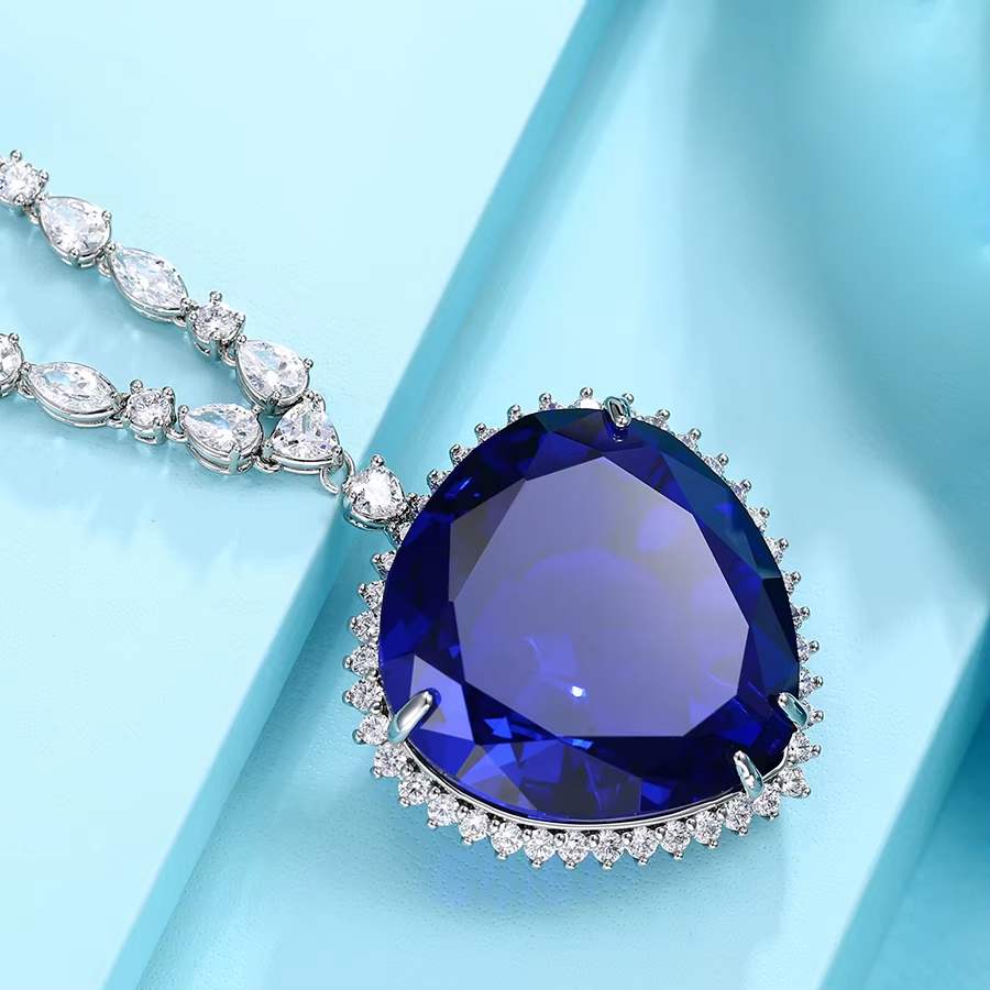 Heart of the Ocean Necklace | Titanic Inspired Blue Heart Jewelry