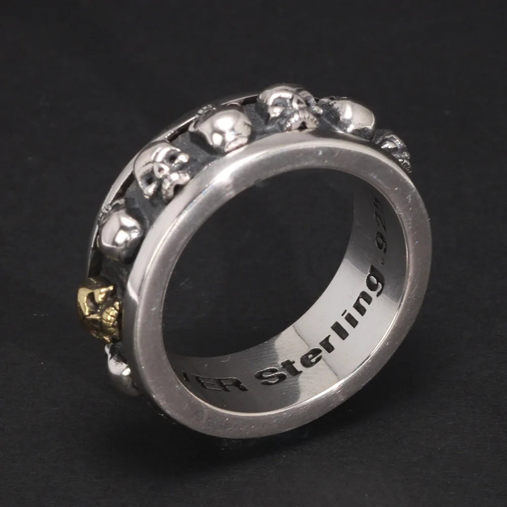 Rotating skull ring