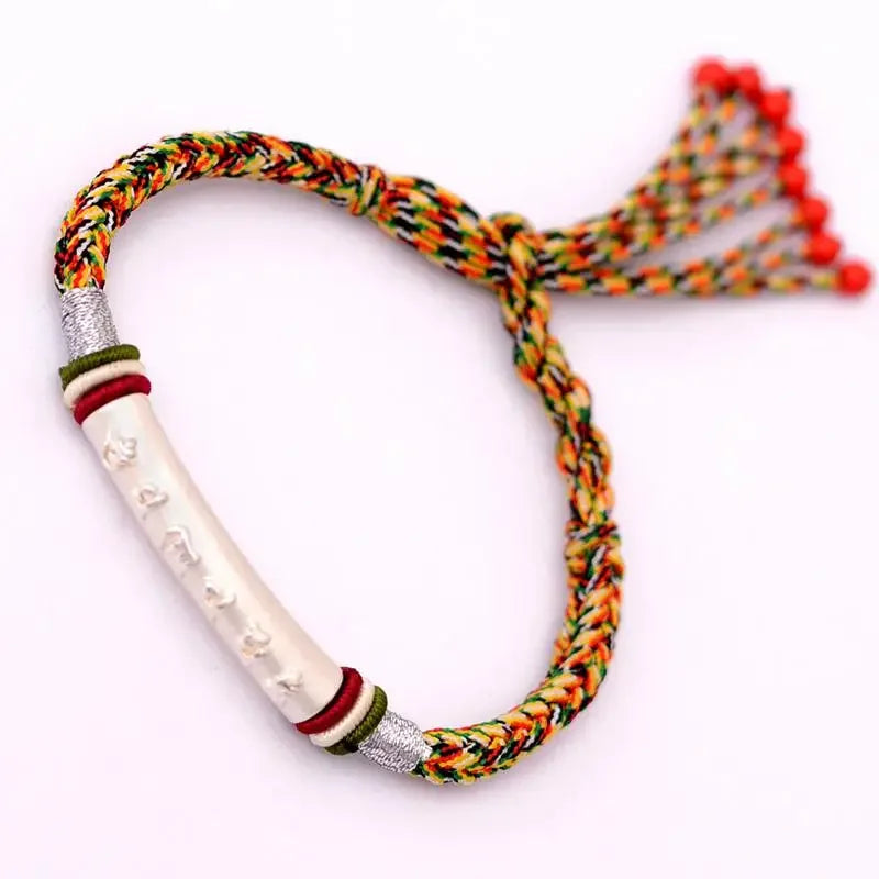 multi color buddhist bracelet string